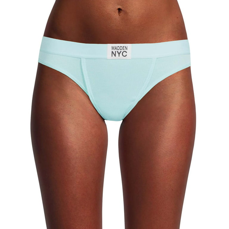 Madden NYC Women's Ribbed Thong Panties, 2-Pack 