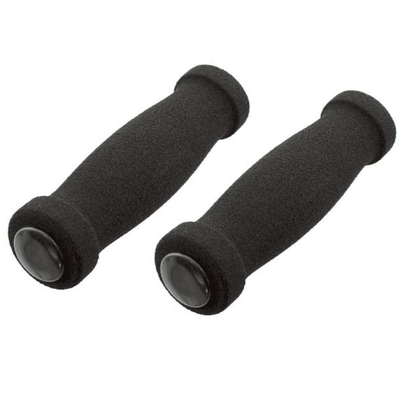 Short Foam Bike Grips, Black, Without Reflector
