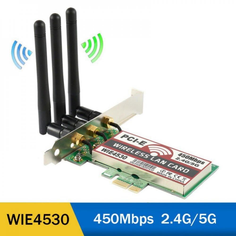 Stable Dual Band 450mbps Wifi Wireless Pci Express Card Desk Card For Intel Cpu For Windows Xp 7 8 8 1 10 Walmart Com