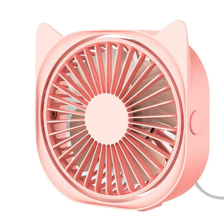 

Portable Mini Fan 3 Speeds with Night Light 360° Rotation USB Charging Quiet Fan - Quiet Portable Tabletop Fan For Home Bedroom