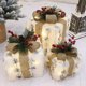 thumbnail image 5 of Christmas White Elk Snowman Glowing LED Holiday Light Gift Box Iron Home Shopping Center or Display Under Your Christmas Tree, 5 of 5