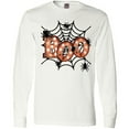 thumbnail image 3 of Inktastic Halloween Boo with Spiders in Web Long Sleeve T-Shirt, 3 of 5