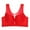 Red, variant on QLEICOM Everyday Bras for Women, Women's Comfort Lift Wirefree Bra Yoga Sports Front Closure Extra-Elastic Breathable Lace Trim Bra Underwear Bras No Underwire Pink Cup 36/80BC