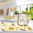 thumbnail image 5 of Bees and Honey Dish Drying Mat 16x18 Absorbent Microfiber Draining Rack Pad for Kitchen Counter Sink, 5 of 8