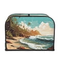 thumbnail image 2 of Lsque Coastal Palm Beach Print 4 Slice Toaster Cover , Kitchen Appliance Dustproof Protector , Toaster Protector Dustproof Kitchen Appliance Cover, 2 of 7