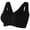 Black, variant on khonts,Women's Front Snap Closure Support Bras Push up Full Coverage Breathable Wireless Bra Soft Comfort Thin Light Everyday Bralettes Black XL