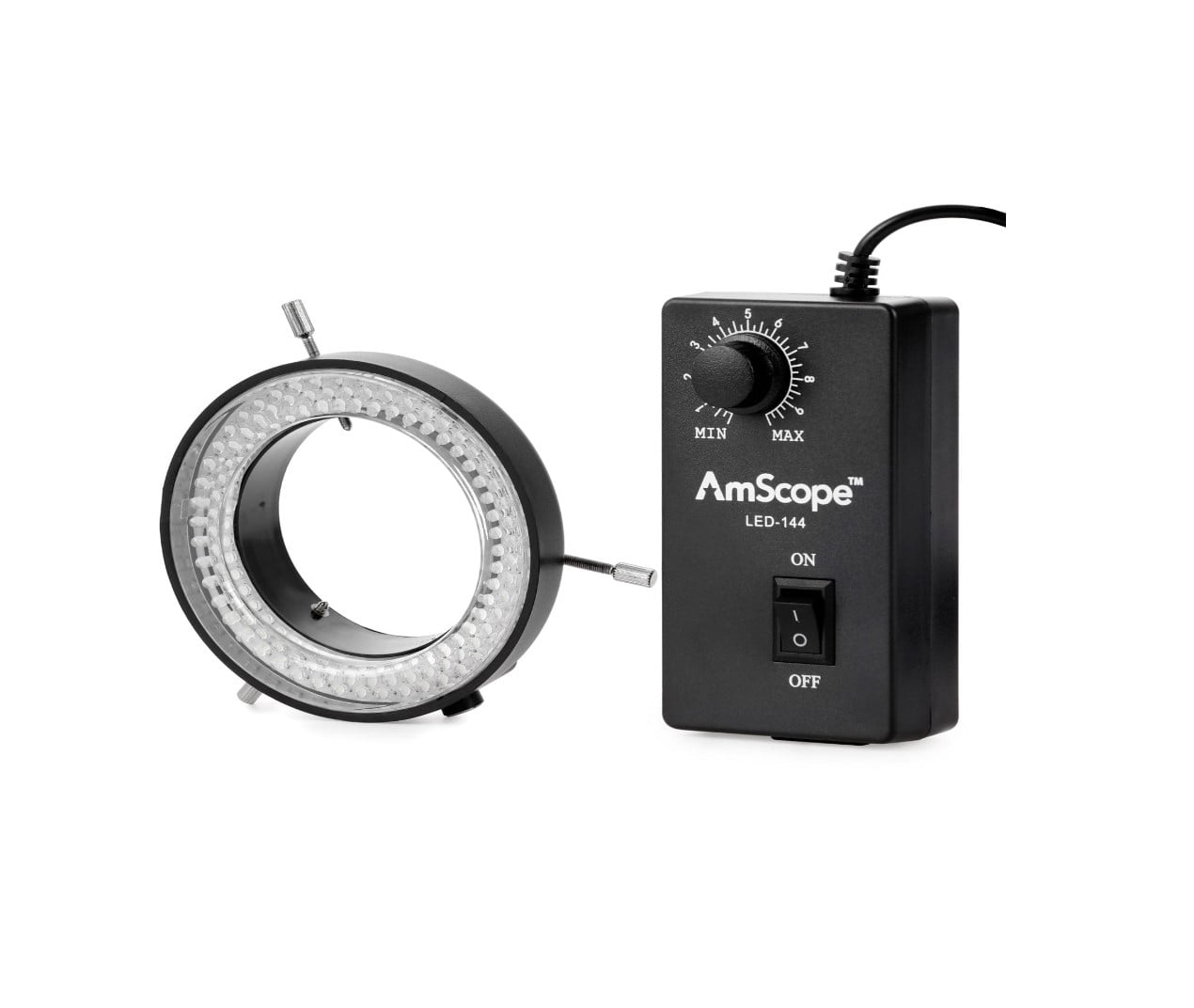 AmScope 144LED Microscope Ring Light with Adapter New