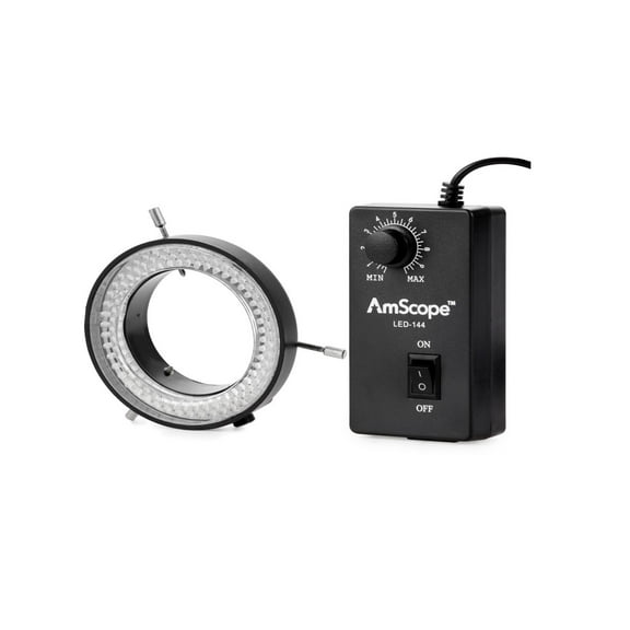 AmScope 144-LED Microscope Ring Light with Adapter New