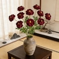 thumbnail image 4 of Artificial Ranunculus Flowers Bouquet 3 Heads – High End Faux Peony Stems for Home Decor, Wedding Centerpieces, Office and Table Arrangements, 4 of 6