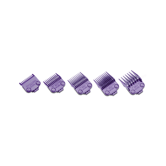 ANDIS Nano Argent Attache à 2 Aimants 5 Peignes, Petit, Tailles : 1/16 Pouces, 1/8 Pouces, 1/4 Pouces, 3/8 Pouces, 1/2 Pouces - Convient aux : MBA, MC-2, ML, PM-1 et PM-4