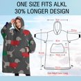thumbnail image 4 of Oversized Wearable Blanket Hoodie,Dachshund Footprint Sherpa Blanket Hoodie with Super Pockets,Super Warm Fuzzy Pullover for Women & Men, 4 of 6