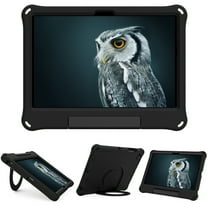 Dteck Kids Case for Samsung Galaxy Tab A8 10.5 inch 2022 SM-X200/SM-X205/SM-X207, Lightweight EVA Kids Friendly Shockproof 360 Rotating Grip Handle Folding Stand Cover - Black