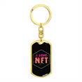 thumbnail image 4 of I Love NFT Crypto Stainless Steel or 18k Gold Premium Swivel Dog Tag Keychain, 4 of 16