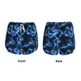 thumbnail image 3 of Rateoe Blue Lightning Printed 2 in 1 Women's Workout Shorts for Athletic Gym Running Shorts with Phone Pockets-XX-Large, 3 of 7