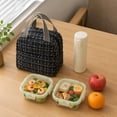 thumbnail image 4 of JHyouerji Large Capacity Insulated Lunch Cooler,Navy Waterproof Oxford Carry Handbag 9x8x6 Inch for Travel Park Office Picnic Food Organizer, 4 of 8