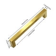 thumbnail image 3 of 5 Pack Gold /Black Cabinet Handles, Brushed Brass Square Drawer Pulls for Kitchen Cabinets, Stainless Steel Hardware with Screws & Screwdriver, Modern Drawer Handles for Cupboards & Furniture, 3 of 4