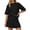 Black, variant on Women 2 Pieces Knit Set Half Sleeve Pullover Sweater and Mini Skirt Matching Sets