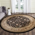 thumbnail image 2 of SAFAVIEH Lyndhurst Sarah Floral Area Rug, Black/Ivory, 6' x 6' Round, 2 of 8