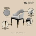 thumbnail image 4 of 5-Piece Rockaway Solid Wood Dining Table with 4 Carrington Chairs in Light Gray, 4 of 12
