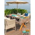 thumbnail image 5 of Outdoor Tablecloth with Umbrella Hole for Patio/Picnic/Party/Camping, Country Sunflowers Waterproof Table Cloth Rectangle Table Cover Washable, Welcome Rustic Truck Floral Farm Brown (60"x 84"), 5 of 8
