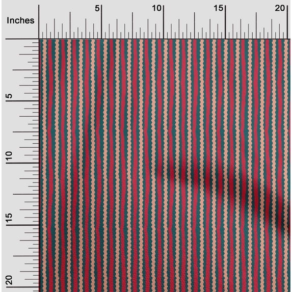 oneOone Cotton Poplin Fabric Stripe Block Fabric Prints By Yard 42 Inch Wide