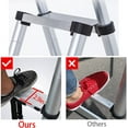 thumbnail image 2 of Bowoshen 5+6 Steps Ladder,2 Ways Combination Folding with Handrail,1.7M - 2.0M Aluminium Telescopic Folding Extension Ladder,BS1, 2 of 8