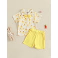 thumbnail image 4 of Toddler Baby Boys Easter Outfits 12 18 24 Months 2T 3T 4T 5T Easter Egg Carrot Pattern Turn Down Collar Short Sleeve Shirt with Shorts 2 Pcs Set for Summer, 4 of 9