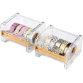 thumbnail image 1 of Dispensador de cinta washi de 2 piezas, soporte para rollo de cinta, organizador de cinta adhesiva de escritorio, soporte para cortador de cinta adhesiva DIY, 1 of 5