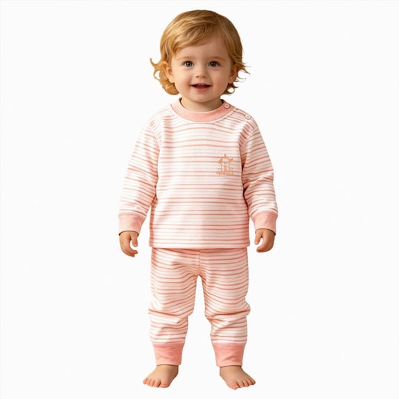 CAUYDY Children Girl Pajamas 10-12Y 13-14Y Teen Sleepers Fall Winter Long Sleeve Shirt Elastic Waist Pants 2PCS Cute Set Tween Girls Clothing Outfits Sizes 150,Orange