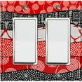 thumbnail image 1 of Metal Light Switch Plate Cover Colorful Safari African Tribal Art Pattern SFR032, 1 of 13