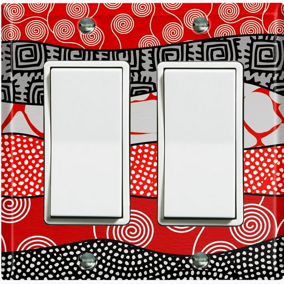 Metal Light Switch Plate Cover Colorful Safari African Tribal Art Pattern SFR032