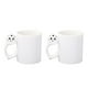 thumbnail image 1 of KAKOWELY 2 tazas de fútbol creativas para café, leche y bebidas, tazas blancas, 1 of 4