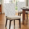 thumbnail image 4 of Gray Flowers Chair Covers Set of 1 Vintage Farm Floral Plant Spring Country Chair Back Covers Stretch Removable Washable Slipcovers Protector for Dining Room Kitchen Party Decor, 4 of 9