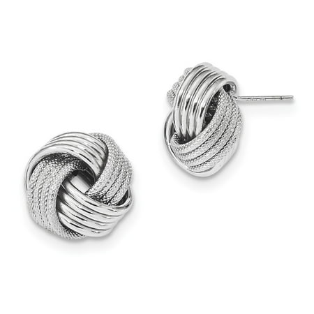 14k White Gold Love Knot Stud Earrings 14k White Gold Love Knot Stud Earrings