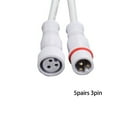 thumbnail image 1 of 5 Pairs IP65 Waterproof 2/3 Pin 22AWG Wire LED Male Female Cable Connector 20cm LED Light Strip Connector Cable Connector white-3pin, 1 of 5