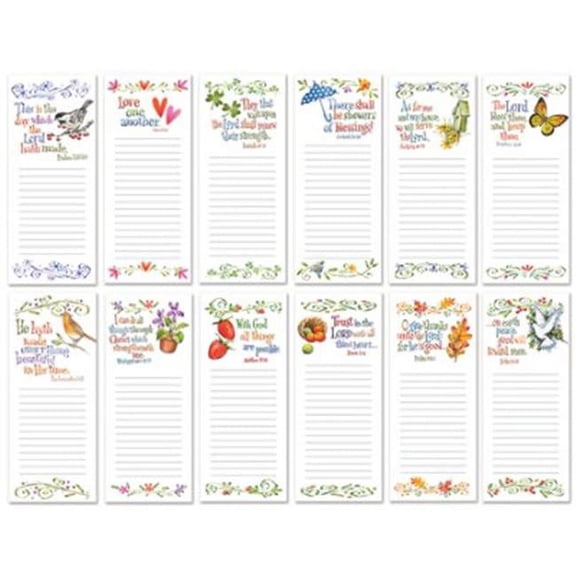 Four-Season Inspirational Memo Pads, Pack Of 12