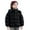 Black, variant on Kids Fuzzy Hooded down Jackets Snap Buttons Zipper Puffer Coats Boys Girls Winter Windproof Warm Outwear with Pockets