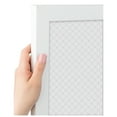 thumbnail image 4 of PinPix ArtToFrames 14x22 Custom Cork Bulletin Board Light Grey Diamond   Poster Board Has a Fabric Style Canvas Finish, Framed in Satin White Frame (PinPix-524), 4 of 6