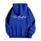 thumbnail image 4 of MHFRRA Sudadera con Capucha y Estampado de Letras para Un Estilo Casual Elegante y Cómodo Sudadera Tipo Jersey para El Día A Día Azul, 4 of 5