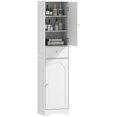 thumbnail image 1 of HOMCOM Armoire de Rangement de Salle de Bain Haute Armoire de Salle de Bain Mince avec Portes Blanc, 1 of 10