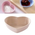 thumbnail image 2 of OUNONA 4pcs Sauce Dishes Heart Shape Sauce Dipping Bowls Wheat Straw Soy Sauce Dishes Mini Dinnerware Plate Condiment Dish (Beige), 2 of 6