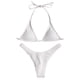 thumbnail image 1 of Gibobby Conjunto de traje de baño de bikini Bikini de encaje de dos mujeres, conjunto de traje de baño de corte sólido , pieza de traje de baño Push Up, (Blanco,M), 1 of 3