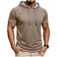 thumbnail image 2 of Hilenly Mens Short Sleeve Athletic Hoodie Lightweight Pullover Sweatshirt Hooded Workout Shirts for Gym, 2 of 9