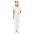 thumbnail image 1 of Conjuntos de uniforme médico para mujer, modernos, con parte superior y pantalones, cómodos, transpirables y finos. SG, 1 of 9