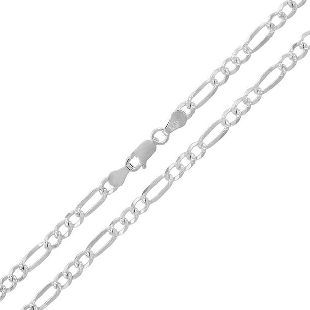 Next Level Jewelry - Authentic Solid Sterling Silver 4MM Figaro Link ...