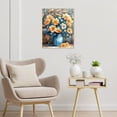 thumbnail image 3 of Retro Yellow Floral Wall Art Watercolor Yellow Blue Flower in Vase and Butterfly Canvas Wall Art Modern Farmhouse Framed Wall Art for Living Room Bedroom Bathroom Home Decor Ready to Hang,8x10 Inches, 3 of 7
