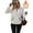 White, variant on Women's plush sweatshirt long sleeve half zip pullover Top Winter Fleece hoodie S-2XL