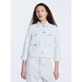thumbnail image 3 of Free Assembly Women's Striped Denim Jacket, Sizes XS-XXL, 3 of 7