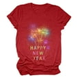 thumbnail image 5 of felwors Happy New Year Shirt for Women 2026 New Years Eve T-Shirt Countdown Fireworks Holiday Party Tops(Red, L), 5 of 8