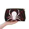 thumbnail image 4 of Naloa Spider On The Web Leather Makeup Bag for Purse Travel, Portable Small Cosmetic Organizer for Women and Girls, Make up Bag with Zipper, 4 of 8